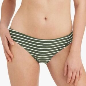Sea Level Chamarel bikini Pant khaki / olive green and white stripe. Size 12 NWT
